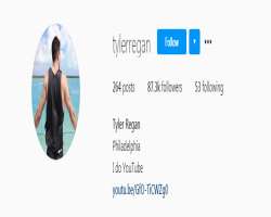 Regan is also very popular on Instagrm with his content and able to gained 87.3k fan base.